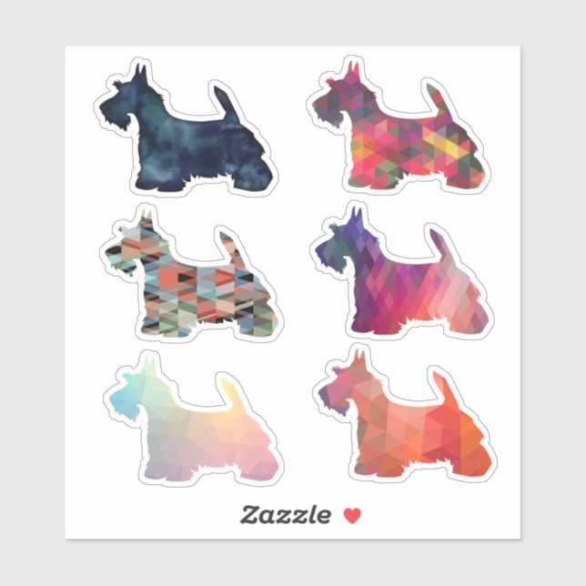 Scottie Dog Geometric Pattern Silhouette Collect (Sheet)