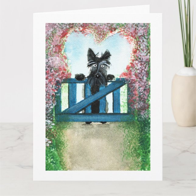 Scottie Dog Greeting Card (Front)