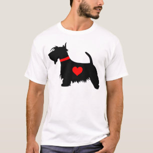 Scottie dog heart men's T-shirt