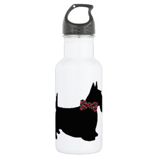 Scottie Dog in Plaid Bow Tie 532 Ml Water Bottle