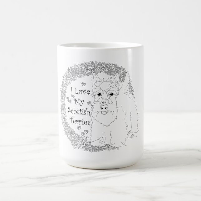 Scottie Dog Love Coffee Mug (Center)