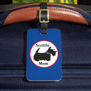 Scottie dog Luggage tag, Scottie mom luggage Tag