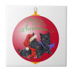 Scottie Dog Ornament Tile