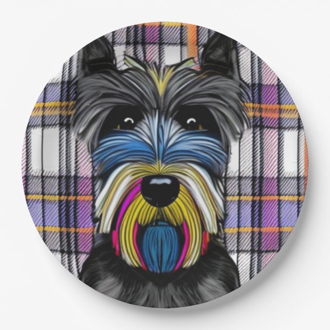 Scottie Dog Paper Plate (Front)