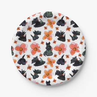 Scottie dog paper plates
