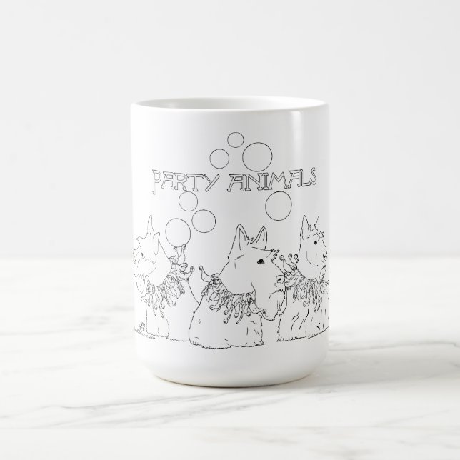 Scottie Dog Party Animals Coffee Mug (Center)