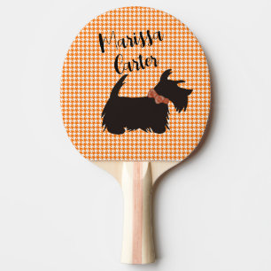 Scottie dog Ping pong paddle, Personalized paddle