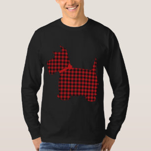 Scottie Dog Scottish Terrier Red Black Buffalo Pla T-Shirt