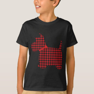 Scottie Dog Scottish Terrier Red Black Buffalo Pla T-Shirt