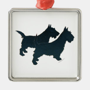 Scottie Dog Silhouettes Ornament