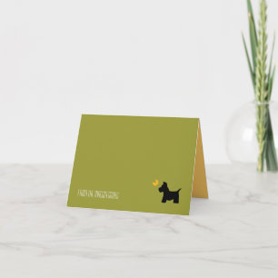 Scottie Dog Stationary to Customize Note Card