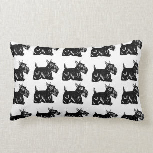 Scottie Dogs Pattern Lumbar Pillow