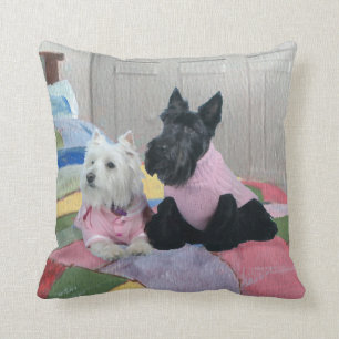 Scottie et Westie - Coussin d'hiver pour Terrier