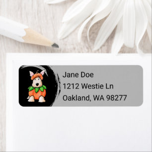 Scottie Halloween Return Address Label