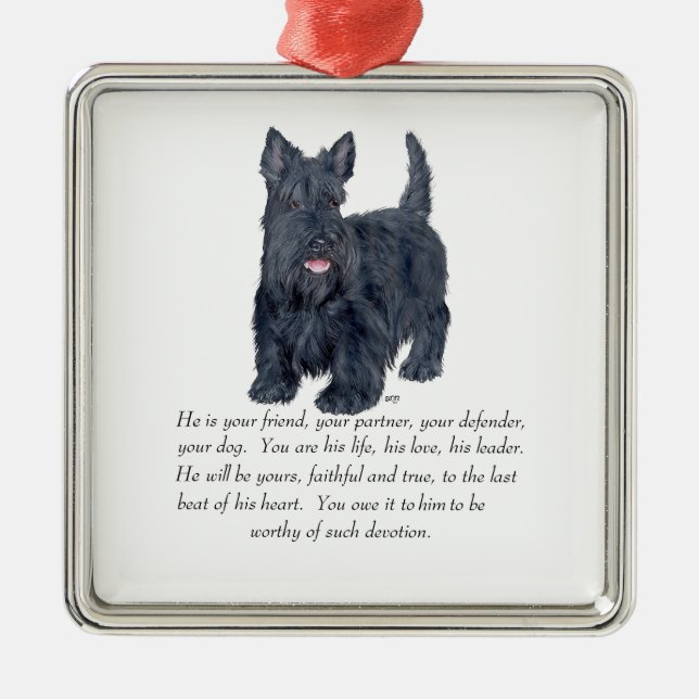 Scottie Keepsake Ornament - MALE (Front)