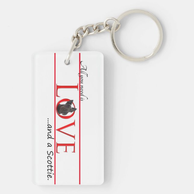 Scottie Love Keychain (Back)