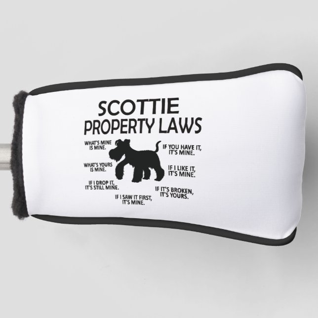 Scottie Lover Scottish Terrier Owner Scottie Mom Golf Head Cover (Front)