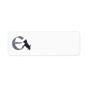 SCOTTIE Monogram E Address Labels
