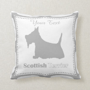 Scottie No. 15 Grey Throw Pillow