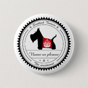 Scottie No 8 Royal Crown 2 Inch Round Button