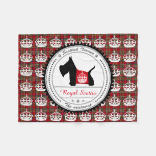 Scottie No 8 Royal Crown Fleece Blanket