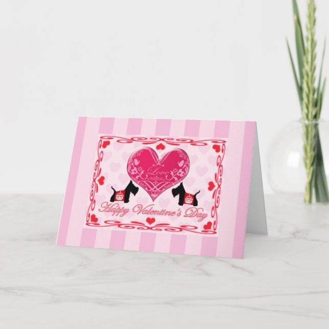 Scottie No 8 Royal Crown Holiday Card (Front)