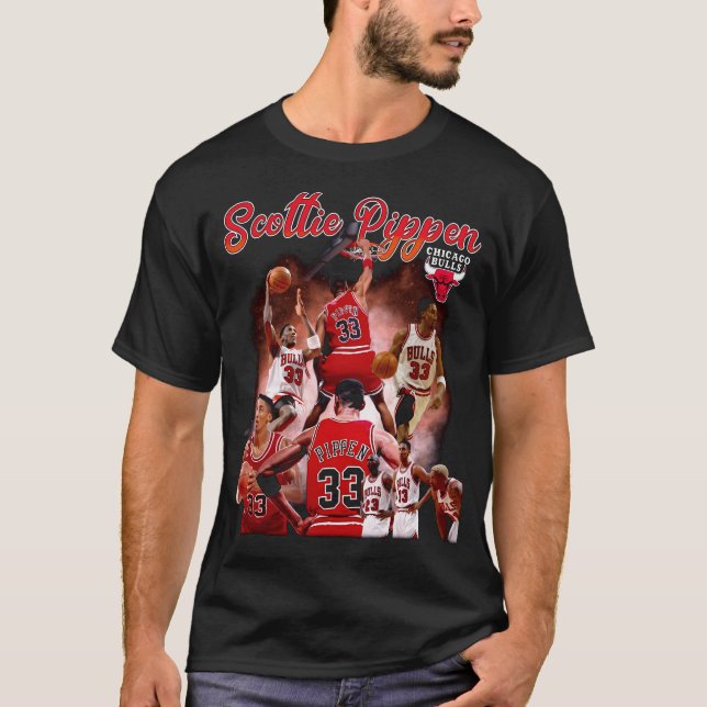 Scottie Pippen Vintage Style T-Shirt (Front)