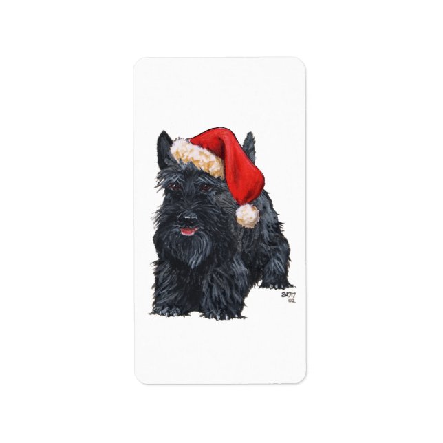 Scottie Santa Stickers! Label (Front)