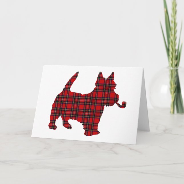 Scottie Scots Terrier Tartan Dog Card (Front)