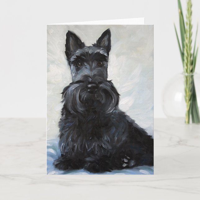Scottie Scottish Terrier — Blue Boy Card (Front)