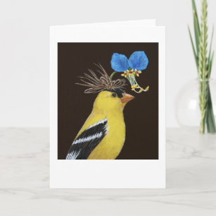 Scottie the goldfinch greeting card