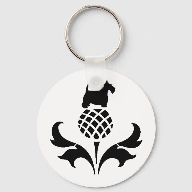Scottie Thistle Keychain (Front)