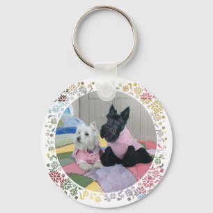 Scottie & Westie Girls' Night Keychain