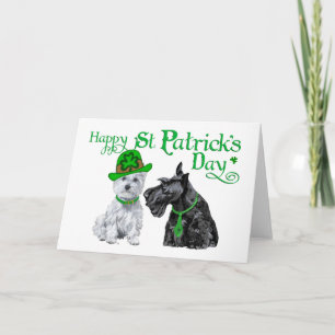 Scottie & Westie St. Paddy's Day Card