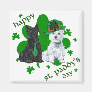 Scottie & Westie St. Paddy's Day Magnet
