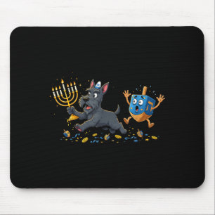 Scottierrier Dreidel Menorah Hanukkah Kids Womens Mouse Pad
