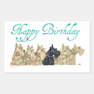 Scotties All in a Row Sticker