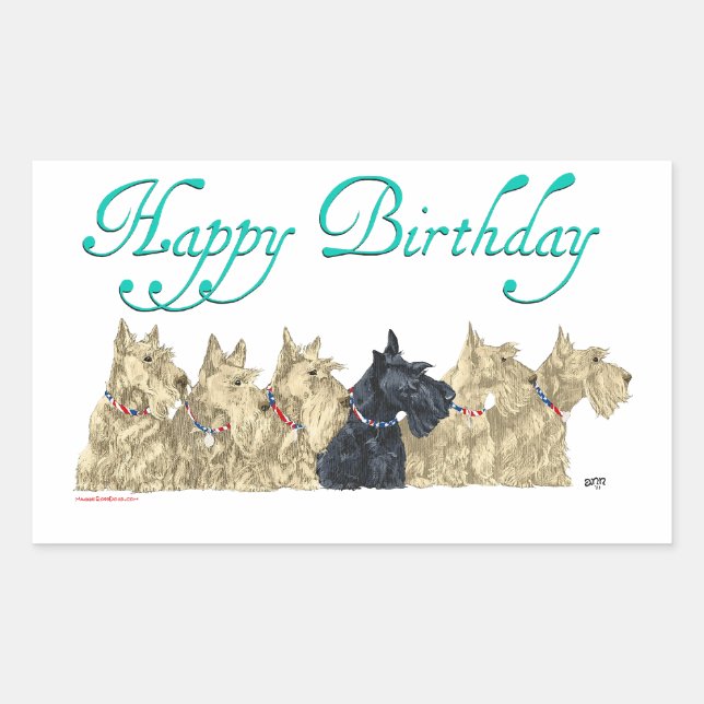 Scotties All in a Row Sticker (Front)