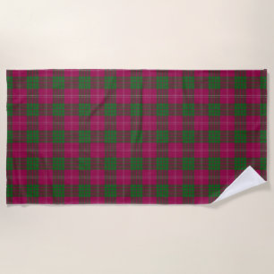 Scottish Accents Clan Crawford Tartan Beach Towel