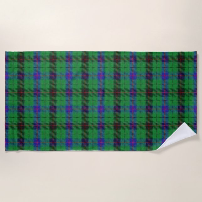 Scottish Accents Clan Davidson Tartan Beach Towel (Front)