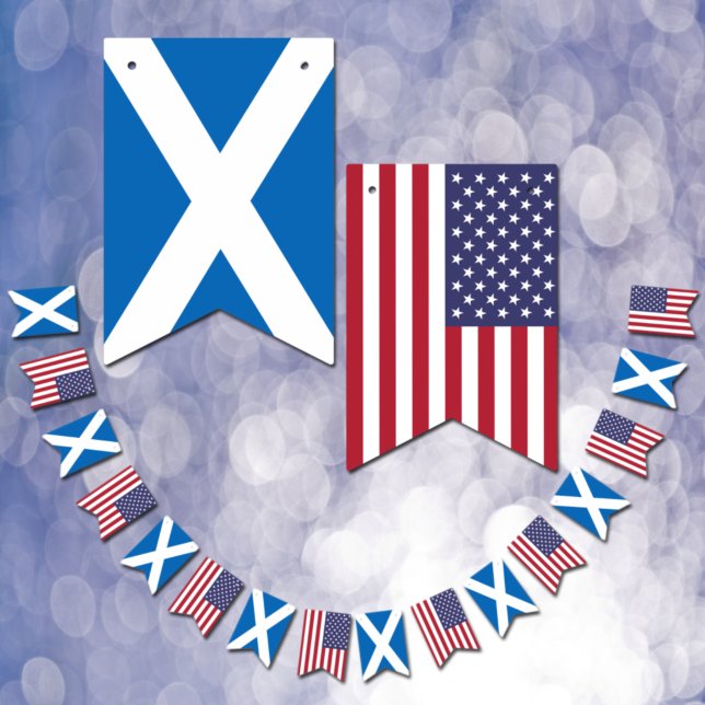 Scottish American Flags, Party Scotland / USA Bunting Flags (Creator Uploaded)