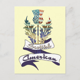 Scottish American Flags Postcards