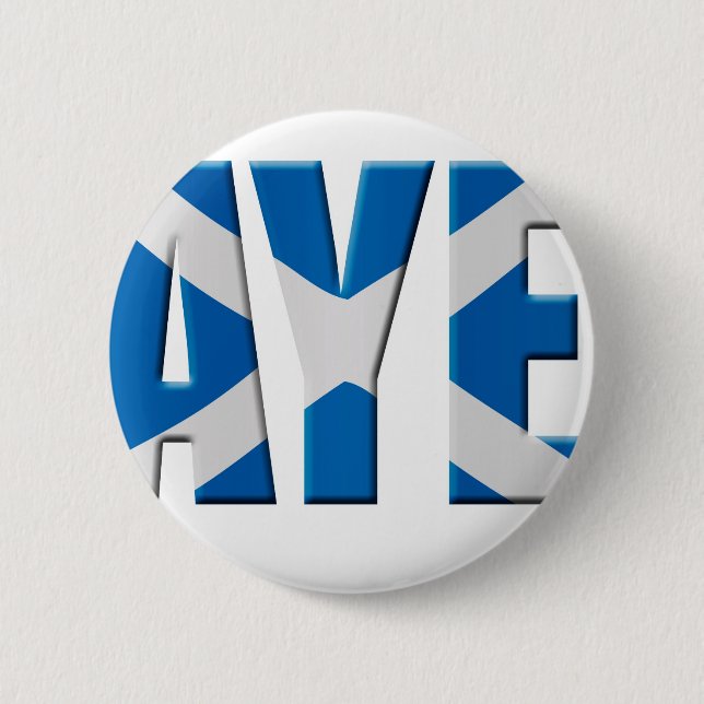 Scottish Aye 2 Inch Round Button (Front)