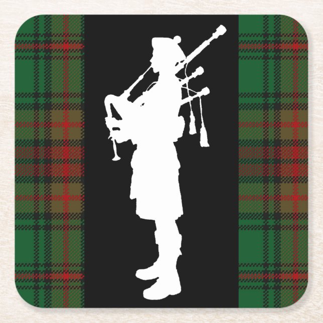 Scottish Bagpiper Coaster (Front)