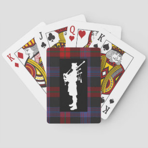 Scottish Bagpiper Tartan Playing Cards
