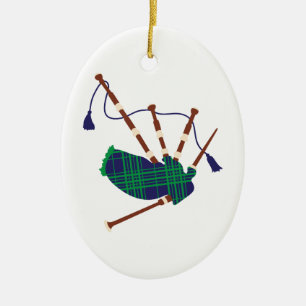Scottish Bagpipes Ceramic Ornament