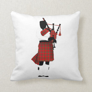 Scottish Bagpipes Throw Pillow