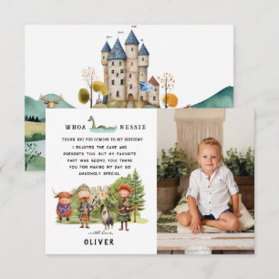 Scottish Birthday Party   Photo Thank You Card