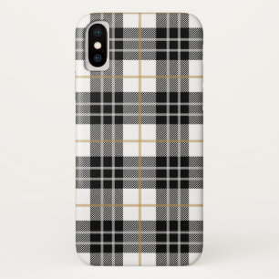 Scottish black and white tartan plaid Case-Mate iPhone case