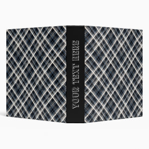 Scottish ,black and white ,tartan,stylish, classic binder
